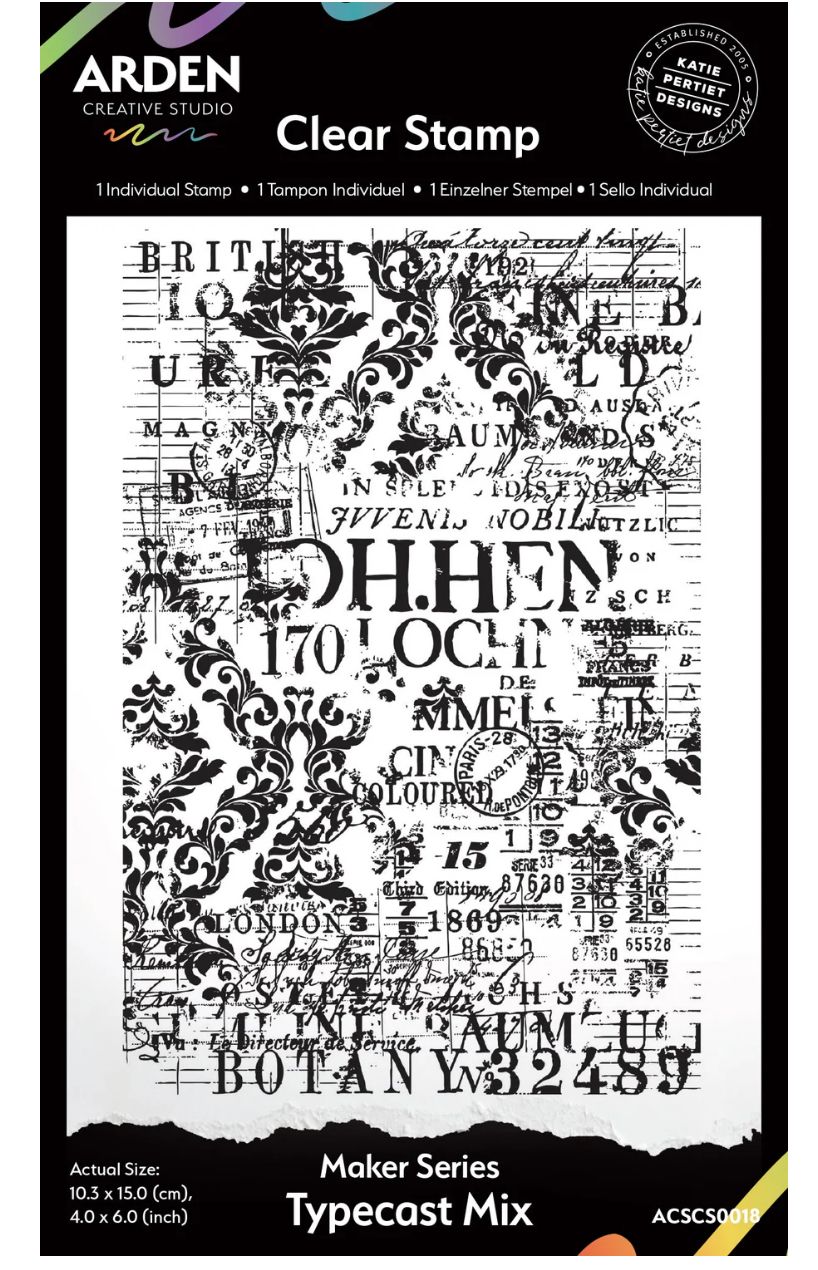 Makers Series - Type Cast Mix 4x6 Background Stamp