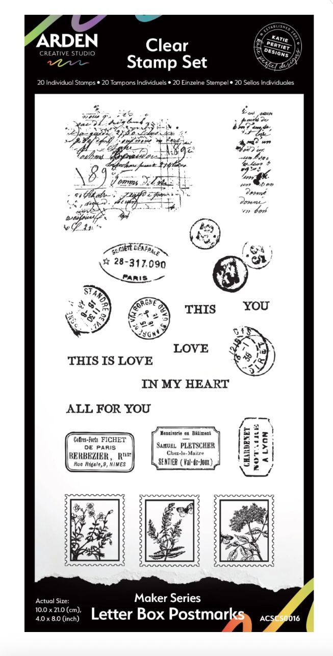 Maker Series - Letter Box Postmarks 4x8 Clear Stamp