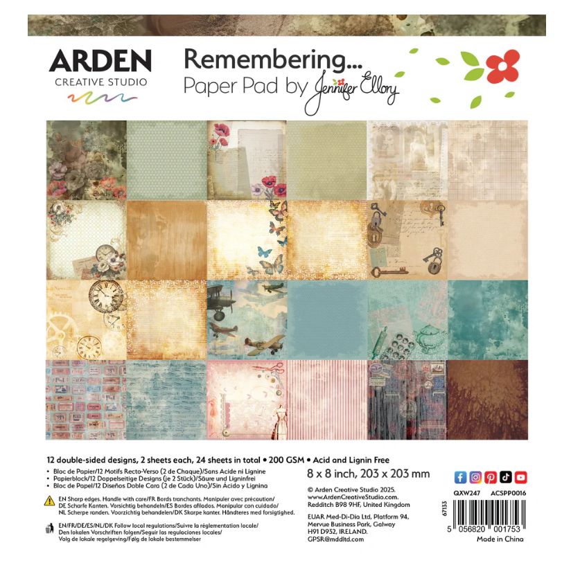 Remembering - 8x8 Paper Pad