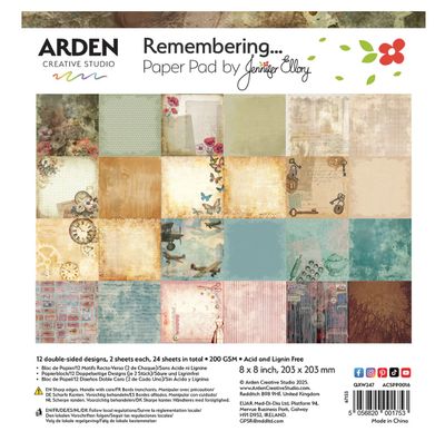 Remembering - 8x8 Paper Pad