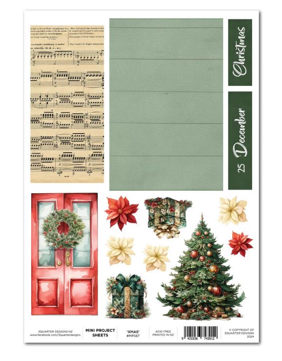 3Quarter Designs - Xmas Magic Mini Project Sheet