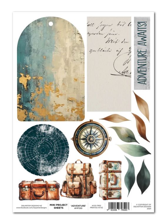3Quarter Designs - Adventure Return Mini Project Sheet