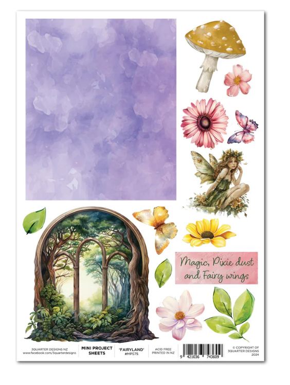 3Quarter Designs - Visitng Fairyland Mini Project Sheet