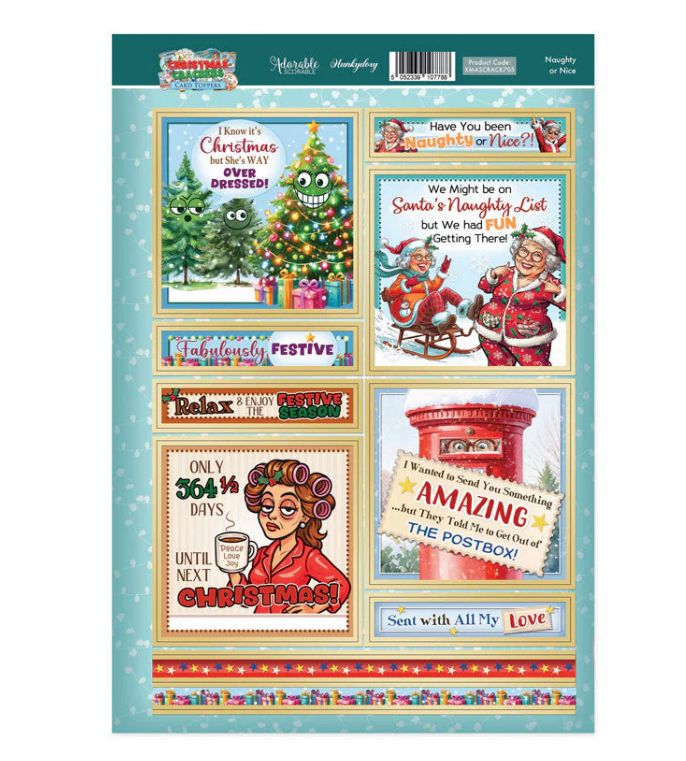Naughty Or Nice - Christmas Crackers Toppers Sheet