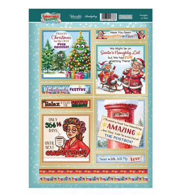 Naughty Or Nice - Christmas Crackers Toppers Sheet