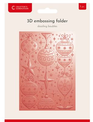 Crafter&#39;s Companion - 3D Embossing Folder 5x7,   Dazzling Baubles