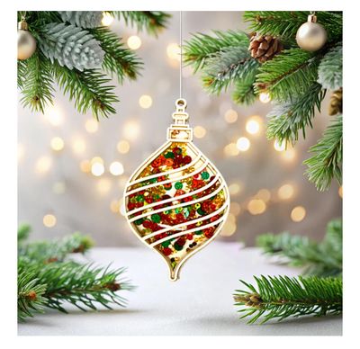 Craftreat 3D Shaker Chipboard - Bauble