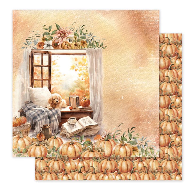 Autumn Florals Basics B - 12x12 Single Sheet