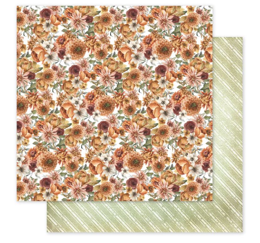 Autumn Florals Basics C - 12x12 Single Sheet