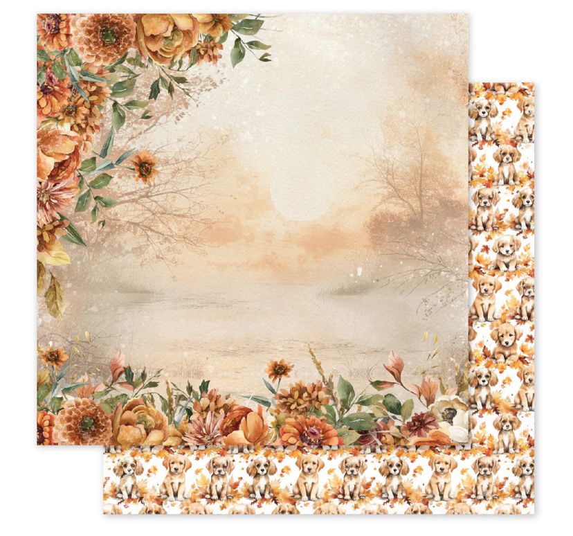 Autumn Florals Basics D - 12x12 Single Sheet