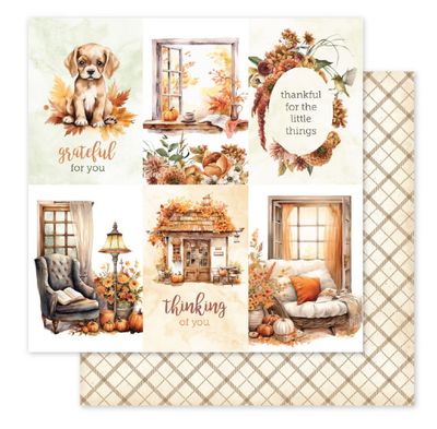 Autumn Florals Basics E -  12x12 Single Sheet
