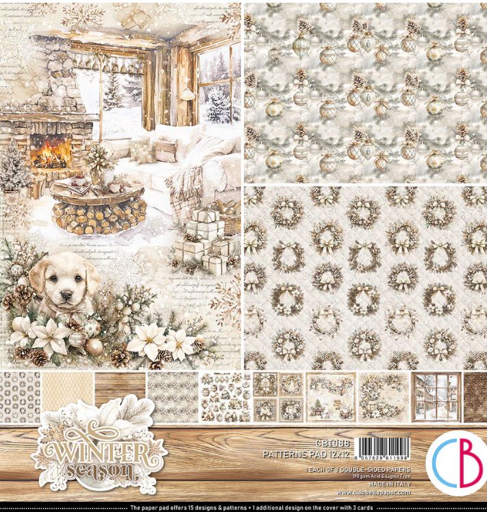Winter Season Patterns Pad - 12x12  8/pk