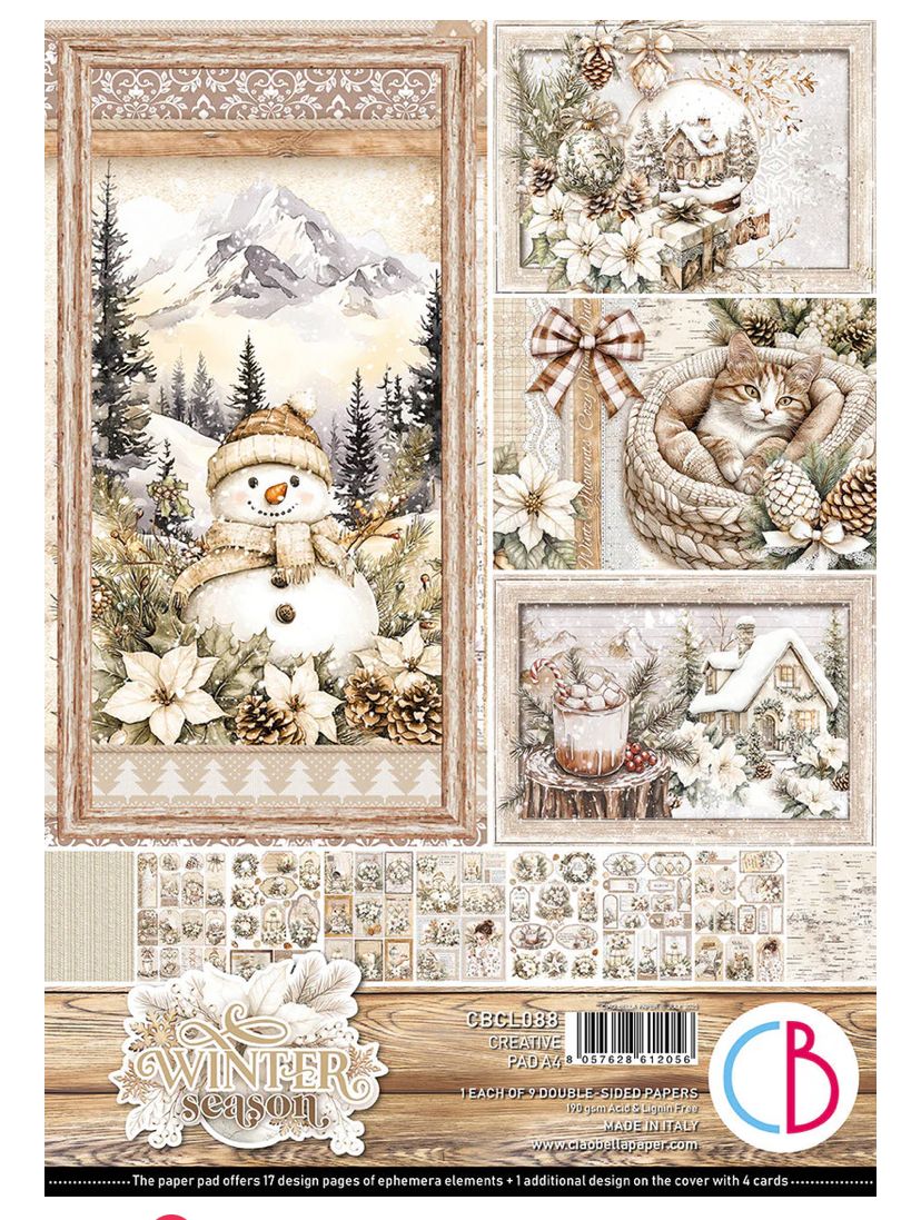 Winter Season Creative Pad A4 9/pkg