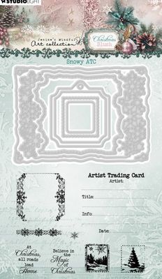 JMA Collection Christmas Blush - Snowy ATC Die &amp; Stamp Set