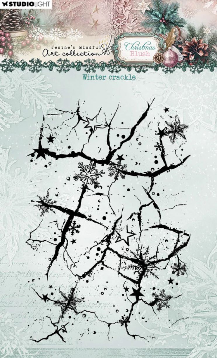 JMA Collection Christmas Blush - Winter Crackle 4x6 Stamp
