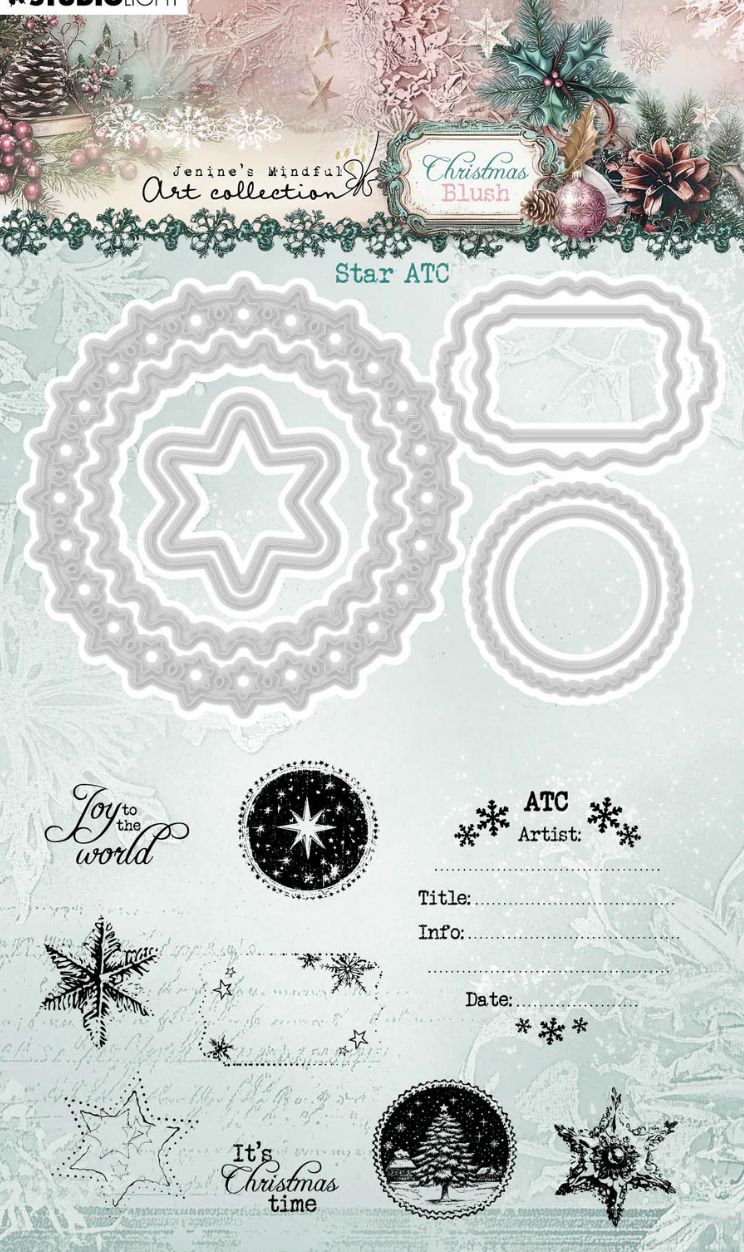 JMA Collection Christmas Blush - Star ATC Die &amp; Stamp Set