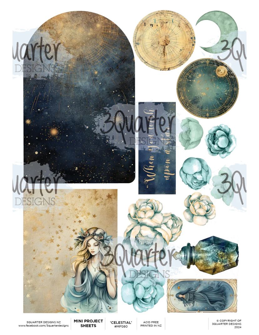 3Quarter Designs - Celestial Skies Mini Project Sheet