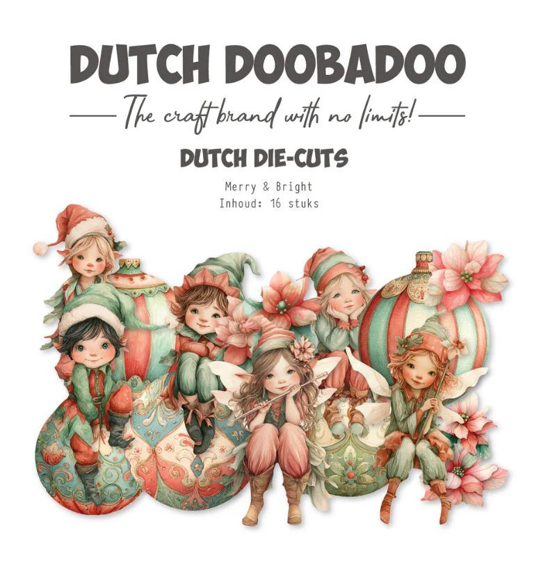 Dutch Doobadoo DDBD - Collage Die Cuts, Merry &amp; Bright