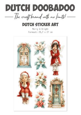 Dutch Doobadoo DDBD - A4 Transparent Stickers Merry &amp; Bright