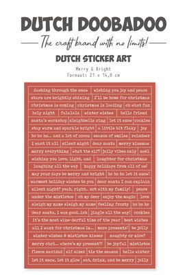 Dutch Doobadoo DDBD - A5 Sticker Merry &amp; Bright