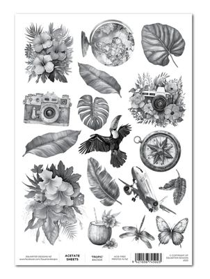 3Quarter Designs - Tropic A4 Acetate Sheet