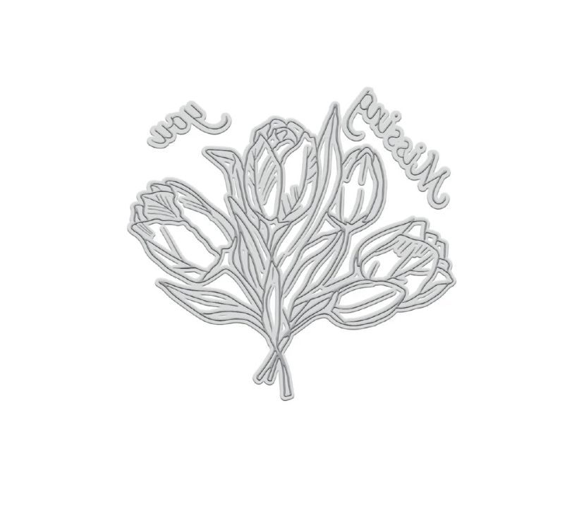 GoLetterPress Impression Stamp - Missing You Floral Stamp 4