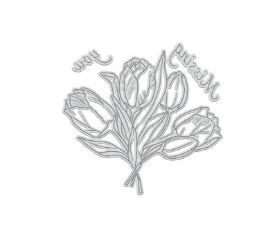 GoLetterPress Impression Stamp - Missing You Floral Stamp 4