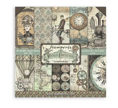 Stamperia - Voyages Fantastiques 8x8 Paper Pad