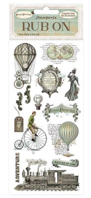 Stamperia - Balloon Rub Ons Voyages Fantastiques