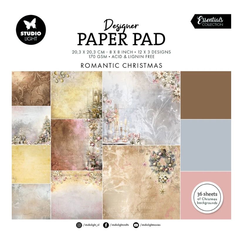 SL Designer Paper Pad - Romantic Christmas 36 Sheets