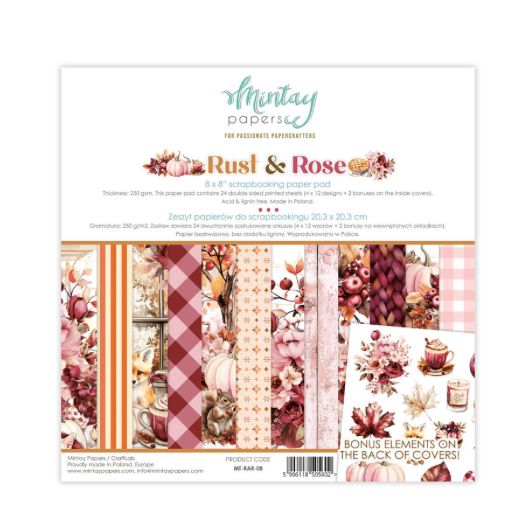Mintay - Rust &amp; Rose 8x8 Paper Pad