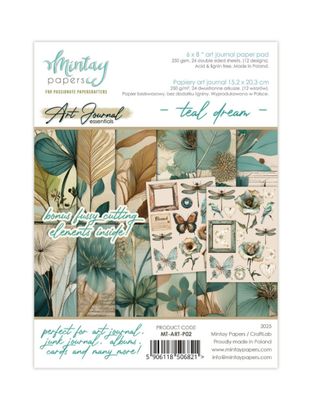 Mintay - Teal Dream 6x8 Art Journal Paper Pad