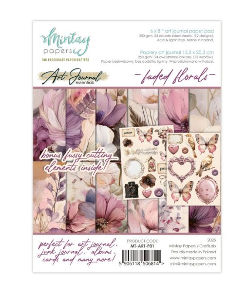 Mintay - Faded Florals 6x8 Art Journal Pad