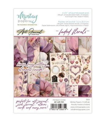 Mintay - Faded Florals 6x8 Art Journal Pad