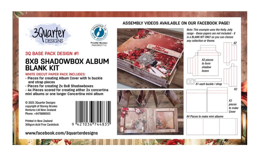 3Quarter Designs 8x8 Double Shadow Box Album Kit