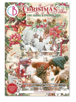 Christmas Vibes Junk Journal &amp; Ephemera Book A4 32/pkg