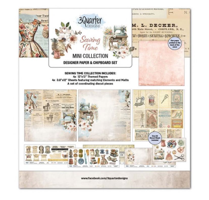 3Quarter Designs - Sewing Time 12x12 Scrapbook Mini Collection
