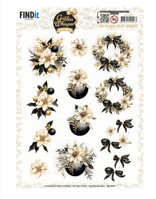 Berries Beauties - 3D Push Out Sheets, Golden Whispers Flowers