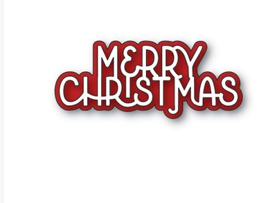 Merry Christmas Cheerful Script - Die