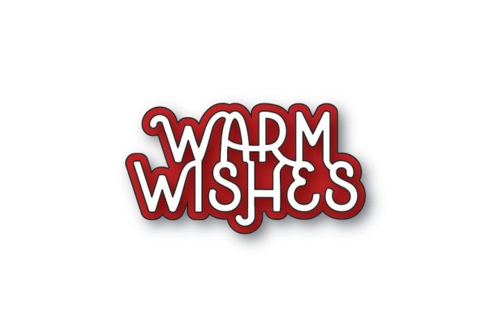 Warm Wishes Cheerful Script - Die
