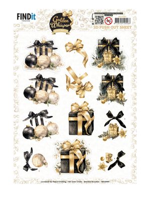 Berries Beauties 3D Push Out Sheet - Golden Whispers, Presents