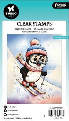 SL Essentials Clear Stamps - Skiing Peguin 1pc (2.9x4.13&quot;)