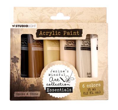 JMA Essentials - Smoke &amp; Stone Acrylic Paint 6pcs