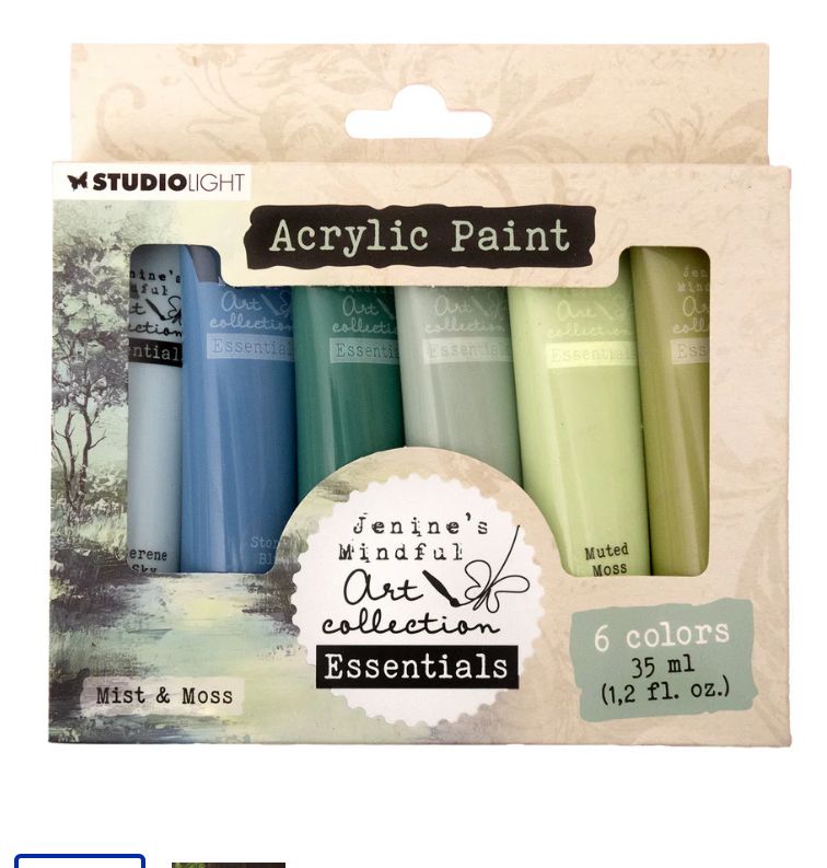 JMA Essentials - Mist &amp; Moss Acrylic Paint 6pcs