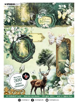 SL Die Cut Paper Pad Embellishments- Quiet Morning 20 Sheets