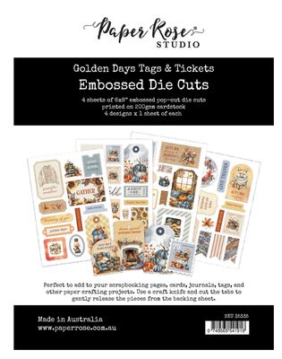 Golden Days - Tags &amp; Tickets Embossed Die Cuts