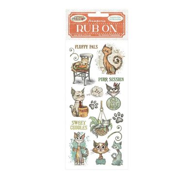 Stamperia Furry Friends - Cat Rub - Ons