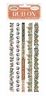 Stamperia Furry Friends - Stripes Rub - Ons