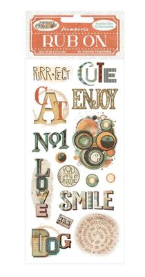 Stamperia Furry Friends - Writings Rub - Ons
