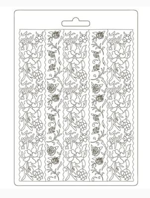 Stamperia - A5 Soft Mould Alice Through The Looking Glass Borders